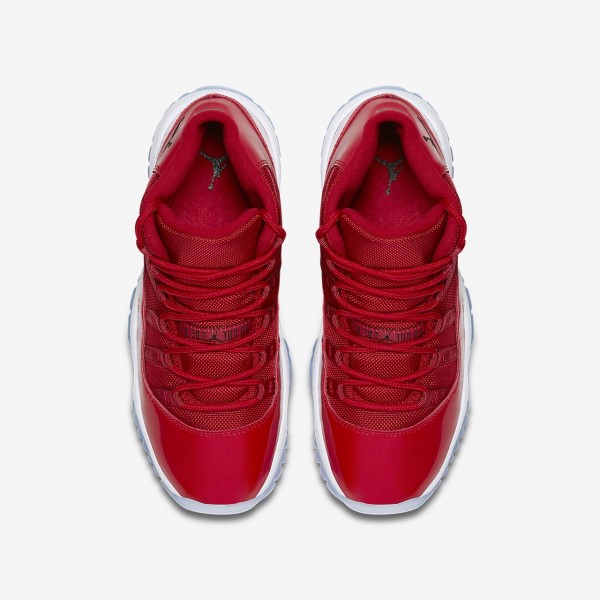 Nike Air Jordan XI Retro Three-quarter Outdoor Schuhe Mädchen Rot Weiß Schwarz 161-10573