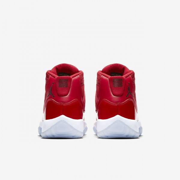 Nike Air Jordan XI Retro Three-quarter Outdoor Schuhe Mädchen Rot Weiß Schwarz 161-10573