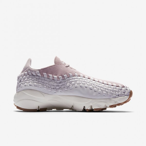 Nike Air Footscape Woven Freizeitschuhe Damen Rosa Weiß Hellbraun Grau 627-89283