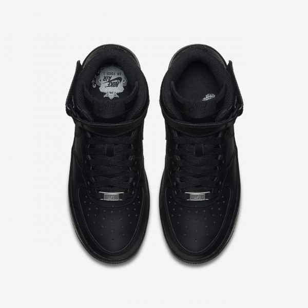 Nike Air Force 1 Mid 06 Freizeitschuhe Jungen Schwarz 136-38201