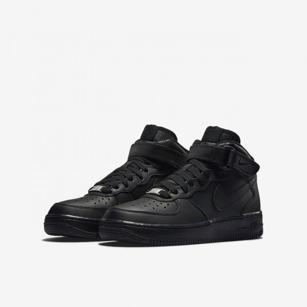 Nike Air Force 1 Mid 06 Freizeitschuhe Jungen Schwarz 136-38201
