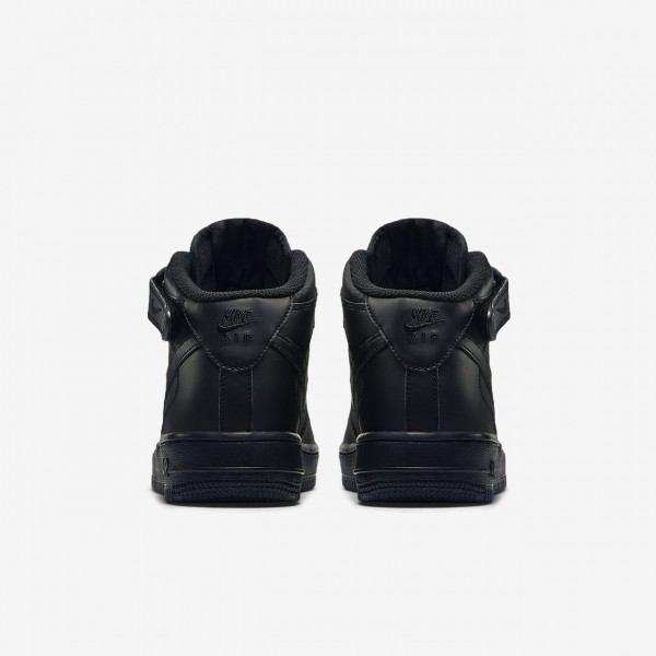 Nike Air Force 1 Mid 06 Freizeitschuhe Jungen Schwarz 136-38201