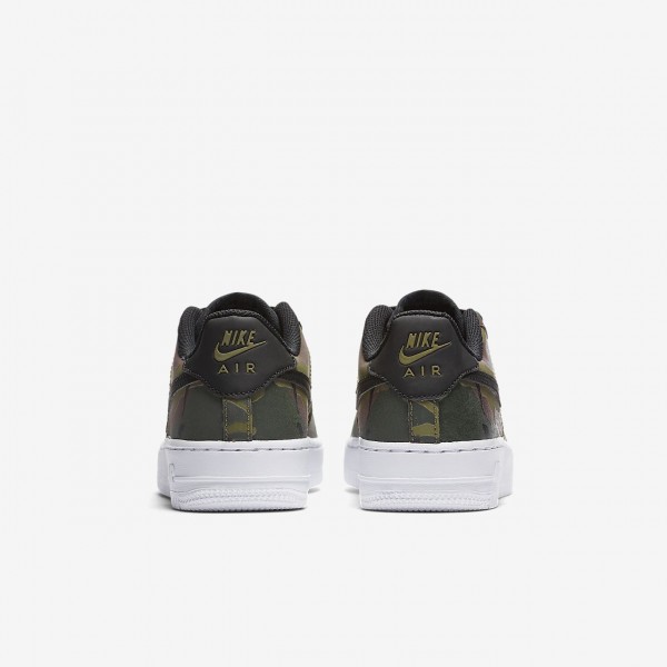 Nike Air Force 1 Lv8 Freizeitschuhe Jungen Olive Braun Weiß Schwarz 610-74287