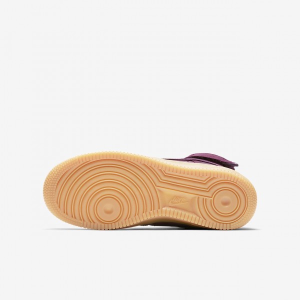 Nike Air Force 1 high Wb Freizeitschuhe Jungen Bordeaux Hellbraun Schwarz 677-27732