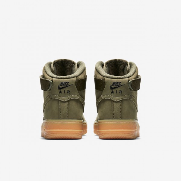 Nike Air Force 1 high Wb Freizeitschuhe Jungen Olive Hellbraun Schwarz 796-40831