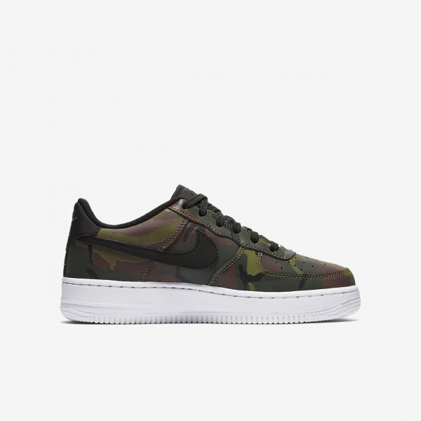 Nike Air Force 1 Lv8 Freizeitschuhe Mädchen Olive Braun Weiß Schwarz 119-57638