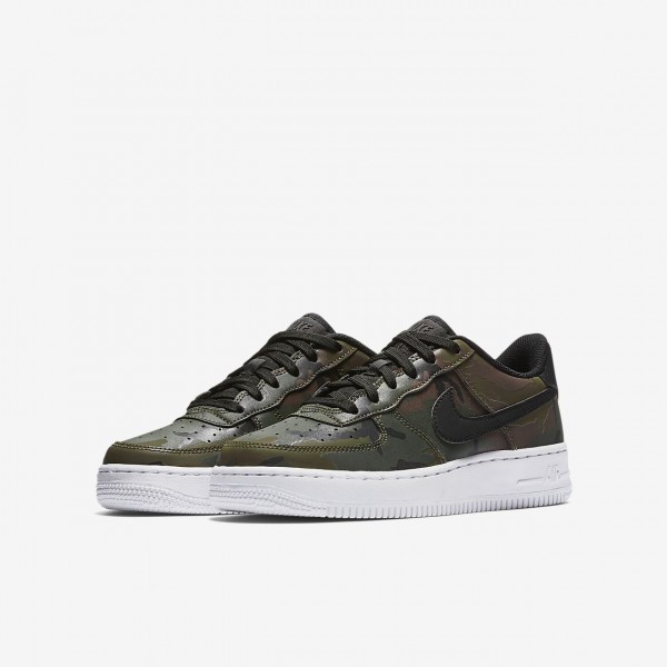 Nike Air Force 1 Lv8 Freizeitschuhe Mädchen Olive Braun Weiß Schwarz 119-57638