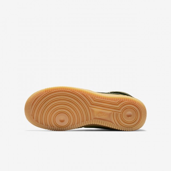 Nike Air Force 1 high Wb Freizeitschuhe Mädchen Olive Hellbraun Schwarz 437-75310