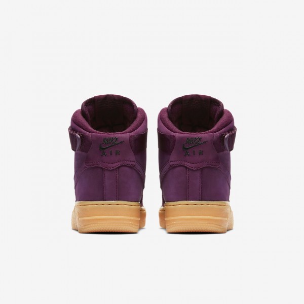 Nike Air Force 1 high Wb Freizeitschuhe Mädchen Bordeaux Hellbraun Schwarz 980-81330