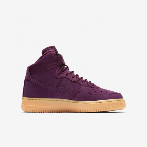 Nike Air Force 1 high Wb Freizeitschuhe Mädchen Bordeaux Hellbraun Schwarz 980-81330