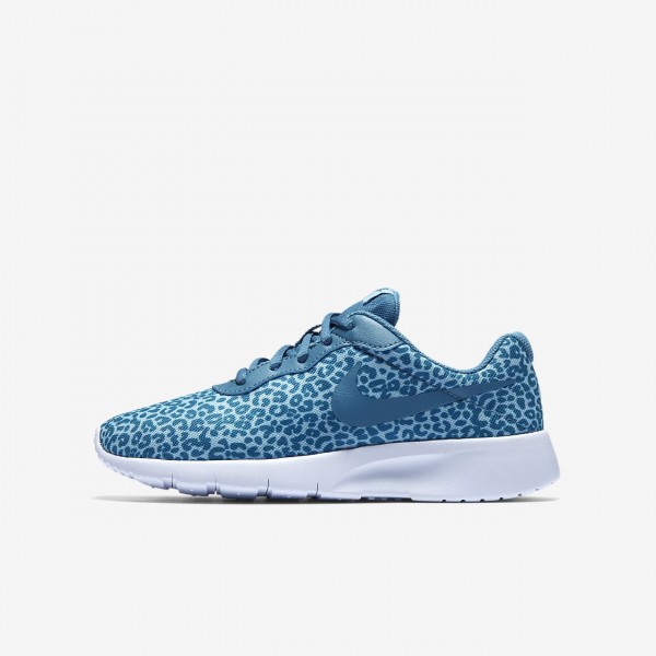 Nike Tanjun Print Freizeitschuhe Jungen Blau Weiß...