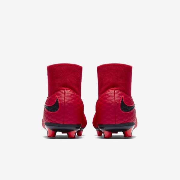 Nike Jr. Hypervenom Phelon III Dynamic Fit Ag-pro Fußballschuhe Mädchen Rot Schwarz 494-65288