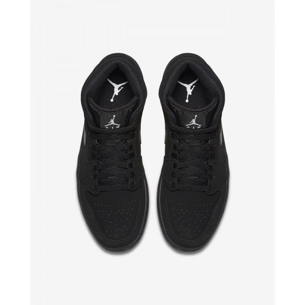 Nike Air Jordan 1 Mid Freizeitschuhe Herren Schwarz Weiß 604-93874