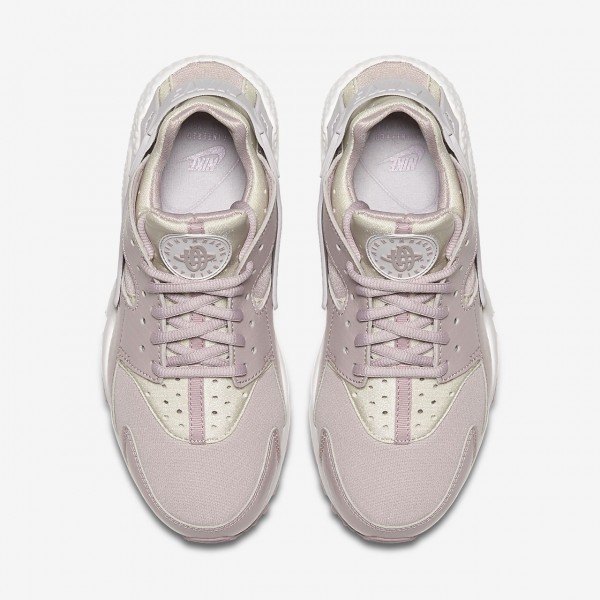 Nike Air Huarache Freizeitschuhe Damen Grau Weiß Rosa 765-63809