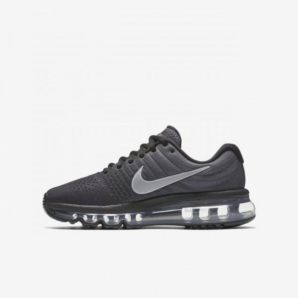 Nike Air Max 2017 Laufschuhe Jungen Schwarz Metallic Silber Weiß 904-75988