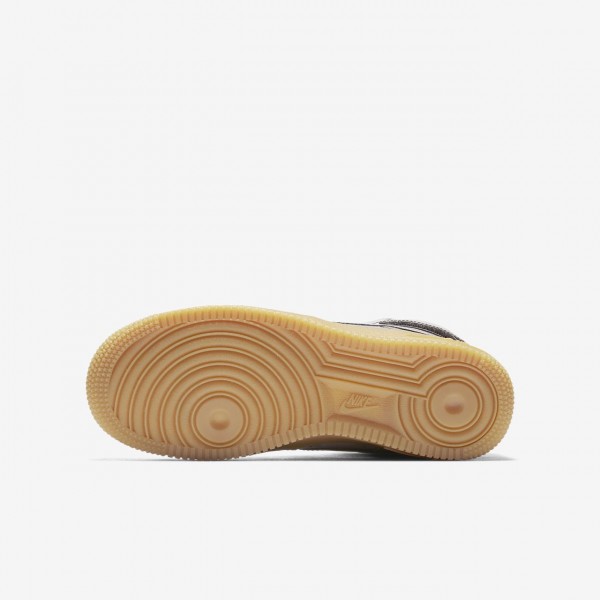 Nike Air Force 1 high Wb Freizeitschuhe Jungen Grau Schwarz Hellbraun 253-27071