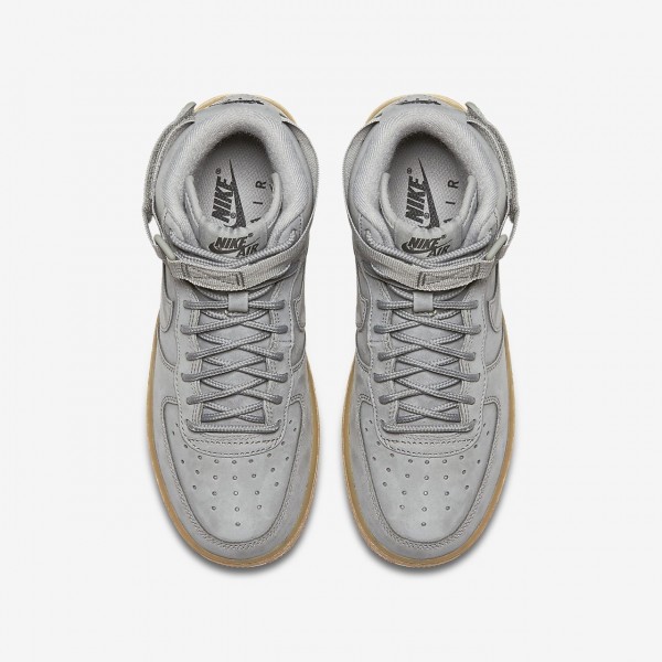 Nike Air Force 1 high Wb Freizeitschuhe Jungen Grau Schwarz Hellbraun 253-27071