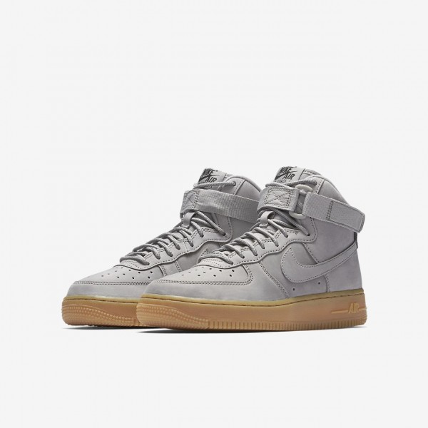 Nike Air Force 1 high Wb Freizeitschuhe Jungen Grau Schwarz Hellbraun 253-27071